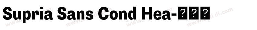 Supria Sans Cond Hea字体转换
